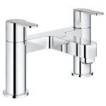 Robinet pour baignoire grohe get - grohe - pices de tte en cramique - col de cygne - chrom