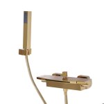 Robinet de baignoire en laiton mitigeur cascade avec douchette � main robinet de baignoire dor�