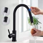 Robinet cuisine � capteur tactile robinet cuisine mitigeur avec douchette extensible avec 2 modes de ...