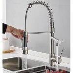 Robinet de cuisine - leyshop - mitigeur Évier à ressort rotatif 360° double sortie - brossée Robinet de cuisine - leyshop - mitigeur Évier à ressort rotatif 360° double sortie - brossée