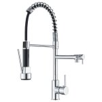 Robinet cuisine - mitigeur de cuisine avec douchette extractiblepivotant � 360�robinet de cuisine double ...
