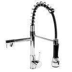 Robinet de cuisine - mitigeur rglable - laiton chrom - douchette - pivotage 360 - vier double bac ...