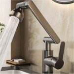 Robinet cuisine rabattable 1080� flexible rotation mitigeur cuisinerobinet evier sous fen�tre en acier ...