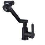 Robinet cuisine rabattable 1080� flexible rotation mitigeur cuisinerobinet evier sous fen�tre en acier ...
