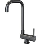 Robinet de cuisine rabattable spécial fenêtre pour évier essebagno new oslo - gris gun métal Robinet de cuisine rabattable spécial fenêtre pour évier essebagno new oslo - gris gun métal