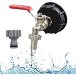 Robinet cuve 1000l recuperateur d eau de ibc connecteur � filetage 1 / 2 adaptateur bouchon cuve en laiton ...