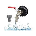 Robinet cuve 1000l recuperateur d eau de pluie 1000 litres adaptateur de r�servoir ibc connecteur � filetage ...