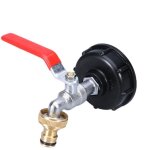 Robinet cuve 1000l recuperateur eau de pluie - adaptateur r�servoir deau ibc - noir