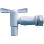 Robinet de cuve quart de tour 20x27 en plastique blanc