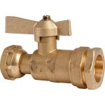 Robinet darr�t � boisseau sph�rique - f 3 / 4 - diam�tre 25 mm - avant et apr�s compteur deau - pour ...