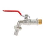 Robinet darrosage - garis - b02 - ra1515 - 1 / 4 de tour - raccord 1 / 2 bec 3 / 4 - corps laiton