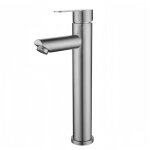 Robinet de lavabo en acier inox sus304 - bec long 60 cm cartouche c�ramique a�rateur haute qualit� finition ...