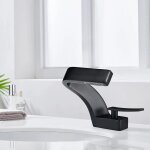 Robinet salle de bain cascade noir type c - mitigeur de lavabo Économie deau - design Élégant Robinet salle de bain cascade noir type c - mitigeur de lavabo Économie deau - design Élégant