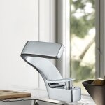 Robinet de lavabo cascade - mitigeur de lavabo chrom robinet salle de bain - conomie deau - design ...