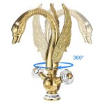 Robinet de lavabo dor� robinet salle de bain � deux poign�esmitigeur �vier de salle de bain m�langeur ...