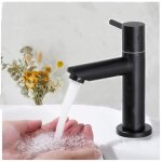 Robinet de lavabo noir auralu - auralum - col de cygne - monotrou - inox - 934 mm Robinet de lavabo noir auralu - auralum - col de cygne - monotrou - inox - 934 mm