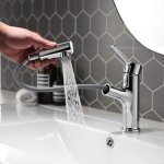Caldion robinet lavabo salle de bain avec douchette extractible 2 jets d?eau mitigeur evier cuisine en ...