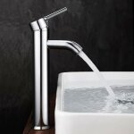 Robinet lavabo?salle bain avec haut mitigeur lavabo pour lavabo ou vasque de salle bain chaude et froide ...