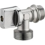 Robinet de machine � laver quart de tour m�le 15x21 (1 / 2) - m�le 20x27 (3 / 4) noyon & thiebault