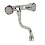 Robinet mlangeur dvier mural chrome - entraxe spcial - croisillons mtal