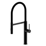 Robinetterie cuisine architek mitigeur vier  douchette mobile noir essebagno