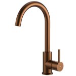 Robinetterie cuisine kiwo mitigeur vier cuivre bross essebagno