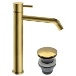 Ciriculus xl robinet mitigeur + bonde pop - up choisir la finition - or bross�