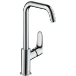 Robinet mitigeur lavabo focus 240 bec haut hansgrohe - chrome - monotrou - pivotant