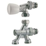 Robinet de radiateur monotube droit 1 / 2 d16 � 4 voies - giacomini - r436x062