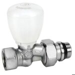 Robinet de radiateur thermostatisable - giacomini - r422x132 - 3 / 8 - droit - finition chrom�e