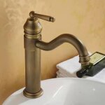 Robinet salle de bain rtro laiton haut antique mitigeur lavabo vasque pivotant  360mitigeur vasque ...