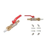 Robinet vanne porte - buse 3 / 8 pour appareils de sablage sableuse + 8 buses cramique blanches