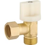 Robinet wc quart de tour equerre laiton brut m�le femelle ecrou tournant 12x17 (3 / 8) noyon & thiebault ...