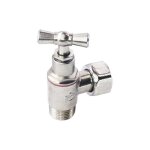 Robinet wc somatherm - querre  presse - toupe en laiton nickel  3 / 8