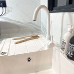 Robinetterie cuisine kiwo mitigeur �vier blanc essebagno