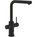 Robinetterie - grohe - blue pure minta - bec l - douchette extractible - noir laqu
