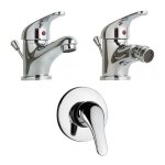 Robinetterie de salle de bains pour lavabo bidet et encastrement douche enter