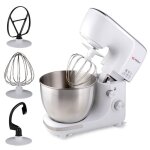 Alpina robot patissier - 3 accessoires - bol en acier inoxydable - clairage du bol - ptrir mlanger ...