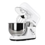 Robot de cuisine patissier multifonction - klarstein bella bianca - bol mlangeur en inox de 5l - 6 vitesses ...