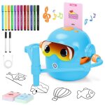 Robot dessin enfant - bleosan - 100 cartes (animaux v�hicules plantes) - rechargeable - stylo inclus ...