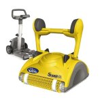 Robot lectrique de piscine fond et parois avec brosses combines et chariot