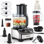 Robot multifonction - fimei - compact 12 en 1 - bol 3. 5l - 1300w - noir / inox