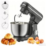 Robot p�tissier 1500w robot de cuisine avec 5l bol dacier inoxydable crochet p�trisseur fouet batteur ...