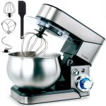 Robot ptissier boulangerie cuisine mnager multifonction bol inox 5l 6 vitesses briebe km1114 1800w ...