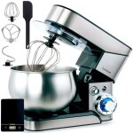 Robot p�tissier cuisine multifonction bol inox 5l 6 vitesses + balance numerique briebe km1114b 1800w ...