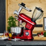 Robot ptissier kitchen move - bat - 1519bm - 1500w - bol 5. 5l - dallas pro - rouge acier