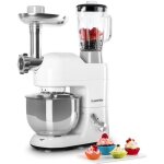 Robot pâtissier - klarstein lucia bianca - robot multifonction - hachoir - mixeur - 1200w - robot cuisine ... Robot pâtissier - klarstein lucia bianca - robot multifonction - hachoir - mixeur - 1200w - robot cuisine ...