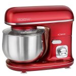 Robot ptissier boulangerie cuisine mnager multifonction bol inox 5l bomann km 6010 cb 1100w rouge 660102 ...