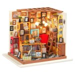 Robotime kits de bricolage petite maison pour adultes kit de maison de poupe led kits de maison de bibliothq ...
