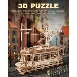 Robotime puzzles 3d en bois kits de voitures miniatures pour adultes ensemble de train de tramway avec ...